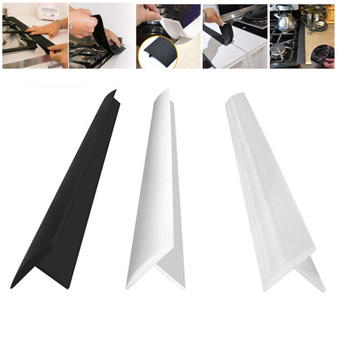 2pcs Kitchen Silicone Stove counter Gap cover spill Seal Slit Filler Oven  Guard