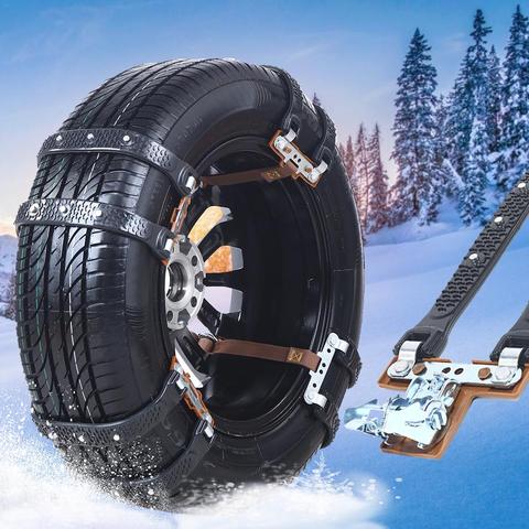 Offroad Car Wheels Tyre Tire Snow Ice Chains Belt Tendon Thickened Winter Roadway Safety Anti-skid Emergency Chain for SUV Truck ► Photo 1/6