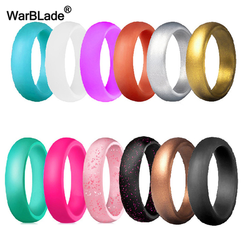 WarBLade 5.7mm Food Grade FDA Silicone Rings For Women Wedding Rubber Bands Hypoallergenic Flexible Silicone Finger Ring ► Photo 1/6