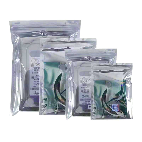 100Pcs Antistatic Mylar Foil Storage Bag Zip Lock ESD Reusable Resealable Anti Static Pouches for Electronic Accessories Package ► Photo 1/6