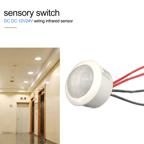 12V 24V LED PIR Infrared Detector IR Infrared Motion Sensor Switch Adjustable Time Delay Switch for 18W Ceiling Lamp Downlight ► Photo 1/6