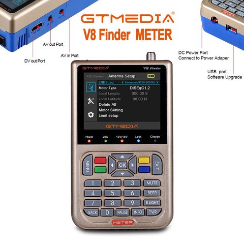 New GTmedia V8 Finder 3.5 inch LCD HD Satellite finder DVB-S2 Sat
