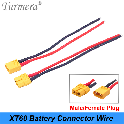 XT60 Battery Male Female Connector Plug with Silicon 16 AWG Wire for 18650 Battery Connector Wire about 15cm Length nov02 ► Photo 1/6