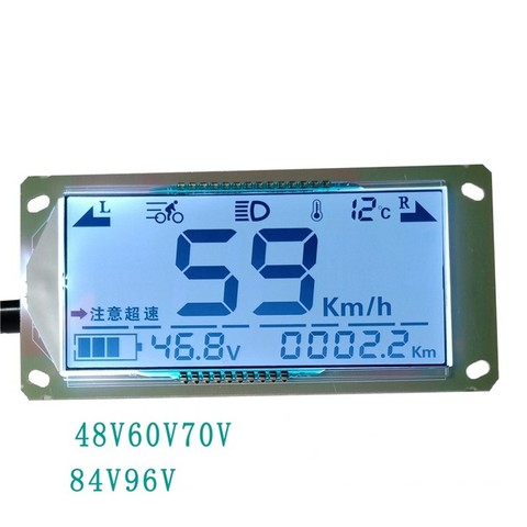 LCD display Lead-acid battery car electric instrument panel universal 48V60V72V84V electricity meter voltmeter ► Photo 1/4