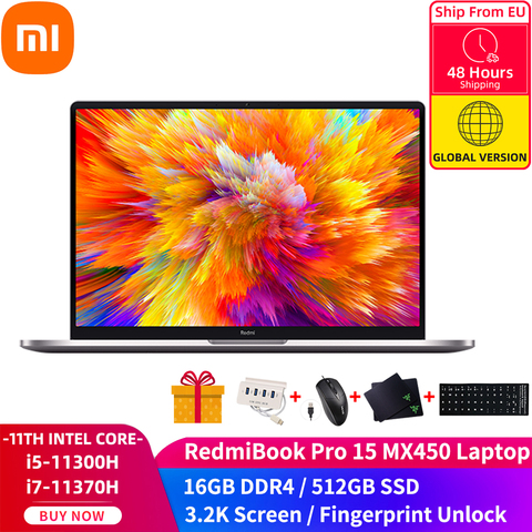 2022 Xiaomi RedmiBook Pro 15.6” Laptop Intel Core MX450 i7-11370H/i5-11300H 16GB 512GB Mi Notebook 100% sRGB FHD Screen Computer ► Photo 1/6