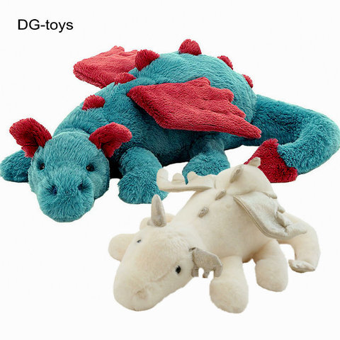 Fluffy Hair Blue Pterosauria Dragon Rabbit plush Toy Stuffed evil Red Fly Wings Fire Dragon Plushies Doll toys for Children boy ► Photo 1/6