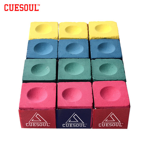 Cuesoul 3pcs/set Snooker Billiard Chalk Pool Cue Chalk Oil Dry Billiard No-slip Chalk Pink Green Blue Yellow ► Photo 1/1