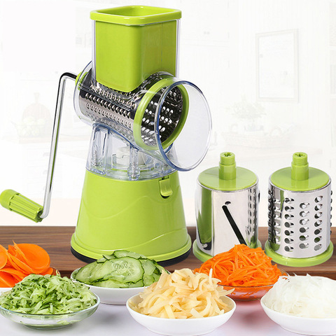 Manual Kitchen Rotary Grater Mill Vegetable Cheese Slicer Nut