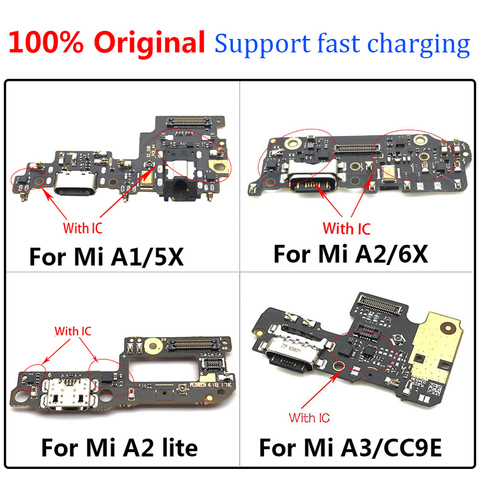 Original For Xiaomi Mi A1 A2 lite A3 5X 6X CC9E USB Power Charging Connector Plug Dock Port Mic Flex Cable Board For Redmi 6 Pro ► Photo 1/5
