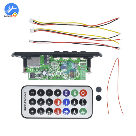 12V Bluetooth MP3 Decoder Board FM Audio Module USB TF Radio Remote Control SD Music Player Car Wireless WMA Decoder ► Photo 1/6