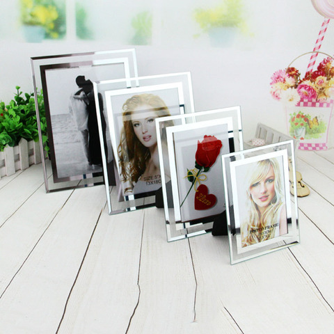 Hot Selling Crystal Glass Frame Table Certificate A4 Creative Photo Frame Album High Quality Home Decoration Glass Picture Frame ► Photo 1/6