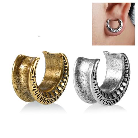 KUBOOZ Stainless Steel Ear Gauges Plugs and Tunnels for Ears Piercing Ring Expander Stretchers Fashion Body Piercing Jewelry ► Photo 1/6