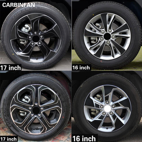 16 17 inch Carbon Fiber Wheel Rim Sticker Wheel Hub Waterproof sticker For Honda Vezel HR-V HRV 2014 2015 2016 2017 2022 ► Photo 1/6