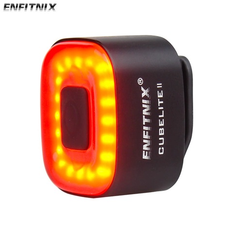 Enfitnix Auto Brake Road Bike Rear Light Smart Sensor Cycling MTB Taillight USB Charge Bicycle LED Breathable Auto Sensing Light ► Photo 1/6