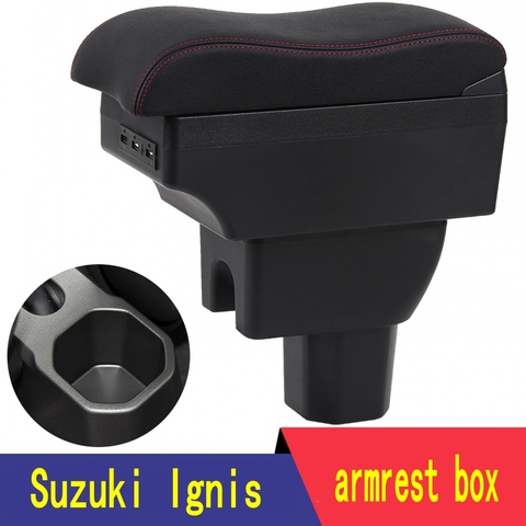 For Suzuki Ignis armrest box USB Charging heighten Double layer central Store content cup holder ashtray accessories 16-18 ► Photo 1/6