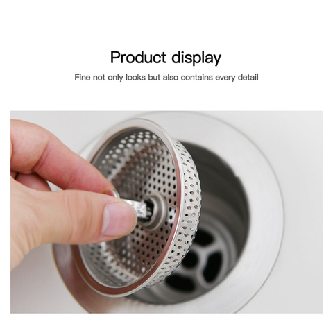 Stainless Steel Bathtub Hair Catcher Stopper Shower Drain Hole Filter Trap Kitchen Metal Sink Strainer Floor Drain Core Cover ► Photo 1/6