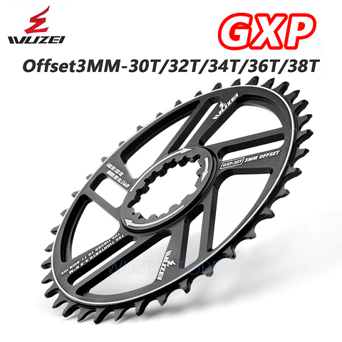 WUZEI MTB Mountain Bike Chainring 30/32/34/36/38/40/42T 3/6 degrees Crown bicycle Chainwheel for Sram 11/12S NX GX GXP Crankset ► Photo 1/6