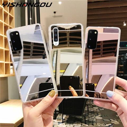 Mirror Phone Case for Samsung A51 A71 A70 A50 A40 A31 Soft Cover Galaxy S20 FE Note 20 Ultra S8 S9 S10 9 8 Plus S10e Back Cover ► Photo 1/6