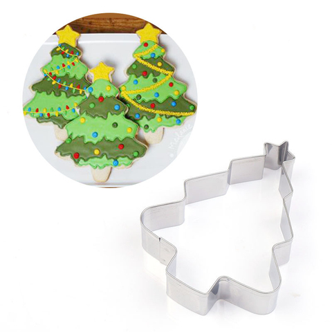 Star Christmas Tree Cookie Cutter Stainless Steel Biscuit Cutter Cookie Mold Kitchen Baking Tools Gingerbread Man Printing Mold ► Photo 1/6