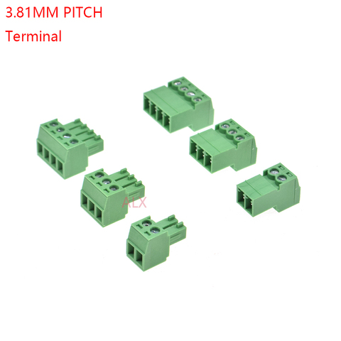 5SETS solderless docking type 15EDGRK 2/3/4/5/6/7/8 pin screw terminal block connector 3.81MM pitch PLUG + SOCKET 2p 3p 4p 5p 6p ► Photo 1/4