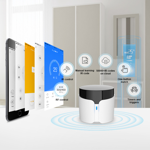 Broadlink RM4 BestCon RM4C Pro WiFi Smart Home Hub, IR RF433 All in One Universal Remote Control Works with Alexa, Google Home ► Photo 1/6