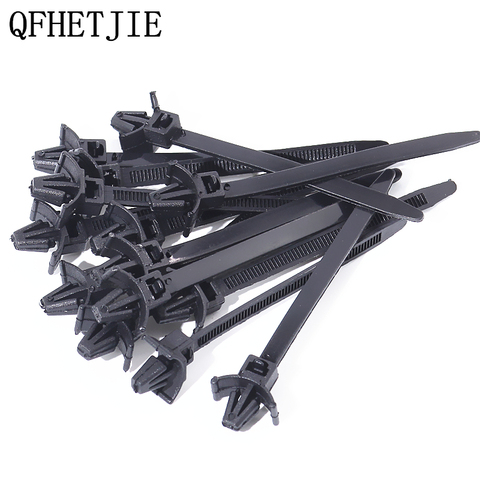 QFHETJIE 15 Pcs Wire Harness Fastener Cable Ties Management Tie-Line For Car Corrugated Pipe Tie Wrap Cable Clamp Clips ► Photo 1/6