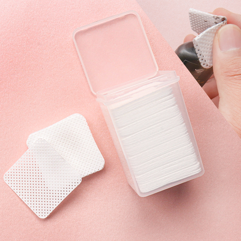 200 pcs Lint-Free Paper Cotton Wipes Eyelash Glue Remover wipe the mouth of the glue bottle prevent clogging glue Cleaner Pads ► Photo 1/6