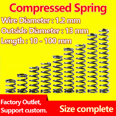 Pressure Spring Return Spring Release Spring Compressed Spring Wire Diameter 1.2mm Outer Diameter 13mm Support Customization ► Photo 1/6