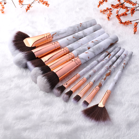 FLD 10/5Pcs Makeup Brushes Set Cosmetic Powder Eye Shadow Foundation Blush Blending Beauty Make Up of Brochas Maquillaje KIT ► Photo 1/6