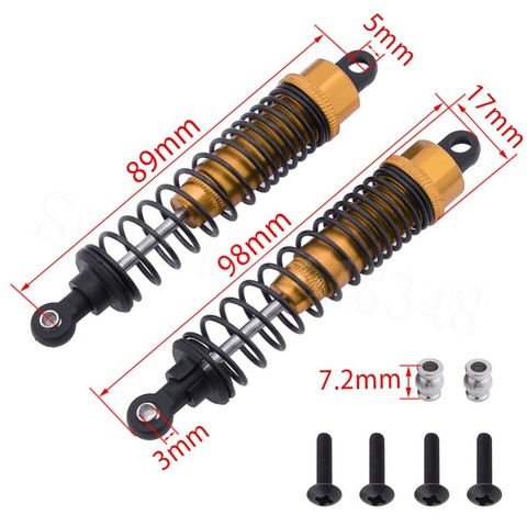 2PCS Oil Filled Aluminum Front Shock Absorber Assembled For RC 1:10 Himoto E10MT E10MTL Bowie Monster Truck Upgrade Parts 33005 ► Photo 1/6