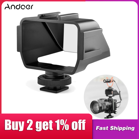 Andoer Camera Selfie Vlog Flip Up Mirror Screen with 3 Cold Shoe Mounts for Sony A6000/A6300/A6500/A72/A73 Series Nikon Z6/Z7 ► Photo 1/6