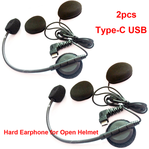 Type-C USB Microphone Speaker For BT-S2 BT-S3 Motorcycle Bluetooth Intercom Interphone For Open Helmet Full Face Helmet ► Photo 1/5