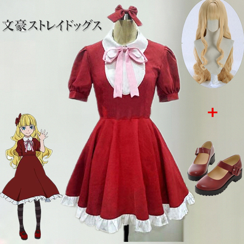 Bungou Bungo Stray Dogs Port Mafia Ogai Mori's manifestation Elise Outfit Dress Clothing Anime Manga Cosplay Costume&wigs &shoes ► Photo 1/6