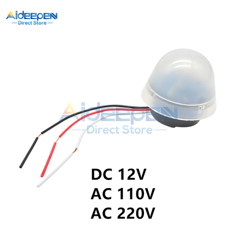 AS-20 DC 12V AC 110V 220V 10A Sensitive Auto On Off Photocell Street Light Waterproof Switch Photo Control Photoswitch Sensor ► Photo 1/6