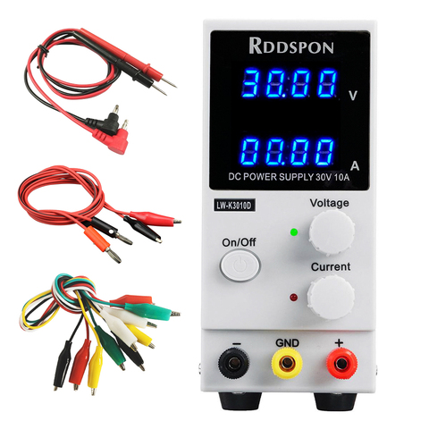 30V 10A Mini Adjustable Laboratory Power Supply 4 Digit Display K3010D Laptop Phone Repair Switching Regulator DC Power Supplies ► Photo 1/6