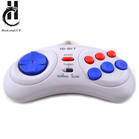 Free Shipping 1/2pcs Wired Game Controller for SEGA Genesis 6 Button Gamepad for SEGA Mega Drive 16 bit video game console ► Photo 1/6