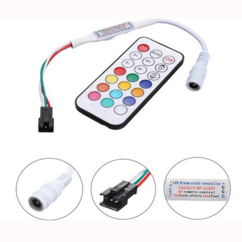 Mini DC5-24V 21 Keys 2811 Remote Control RF Controller for WS2811 WS2812B 2811 2812 LED Strip Light ► Photo 1/4