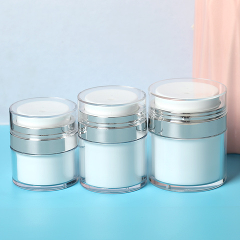 1pcs Airless Pump Jars Empty Refillable Makeup Cosmetic Jar Containers Travel Lotion Cream Bottle Sample Vials ► Photo 1/6