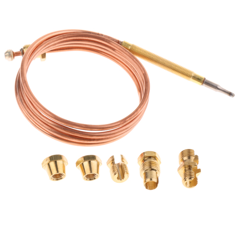 90cm Thermocouple Replacement Set For Gas Furnaces Boilers Water Heaters, Head size: M6*0.75; Tail thread: M9*1 ► Photo 1/6