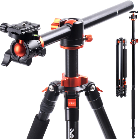 K&F Concept SA254T1 93 Inch  Camera Tripod 4 Section Aluminium Detachable Tripod with 360 Degree Ball Head Quick Release Plate ► Photo 1/6