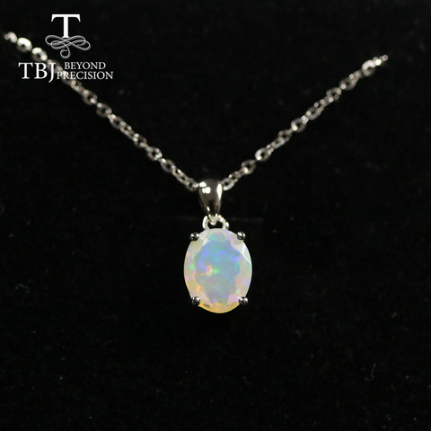 Multi ov 7*9mm Gemstone Pendant ,simple design black opal  neckalce aquamarine pendant labradorite pendant  925 sterling silver ► Photo 1/6