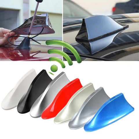 Universal Car Shark Antenna Auto Exterior Roof Shark Fin Antenna Signal Protective Aerial Car Styling ► Photo 1/6