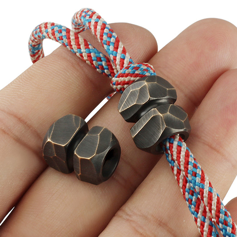 1pcs/lot Vintage Meteorites Brass Knife Beads Meteor Crater Beads Rope Pendant Vintage Copper Paracord Beads DIY ► Photo 1/6