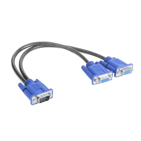 VGA Splitter Cable 1 Computer to Dual 2 Monitor Adapter Y Splitter Male to Female VGA Wire Cord for PC Laptop VGA Splitter Cable ► Photo 1/6