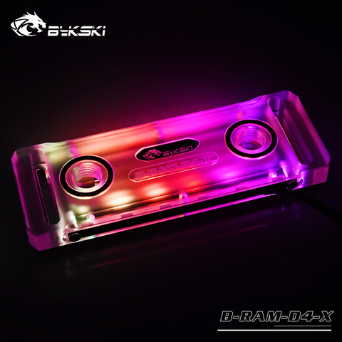 Bykski RAM Water Cooling Block use for Dual Channel 2pcs RAM or 4 Channel 4pcs RAM Cooled RGB Radiator ► Photo 1/6