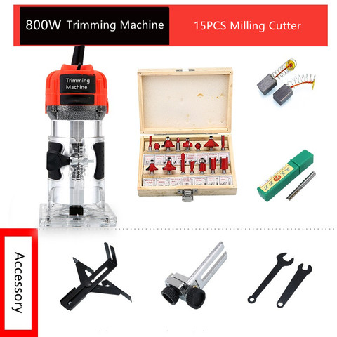 220V 1000W Woodworking Electric Trimmer 33000 Ppm Wood Milling Engraving Slotting Trimming Machine Carving Router Slotting ► Photo 1/6
