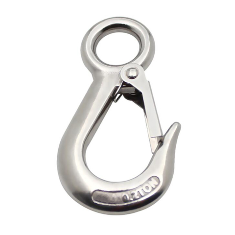 Stainless Steel Eye Lifting Hook American Type Safety Hook Rigging Accessory with Round Eye Working Load 0.2T, 0.3T, 0.5T ► Photo 1/5