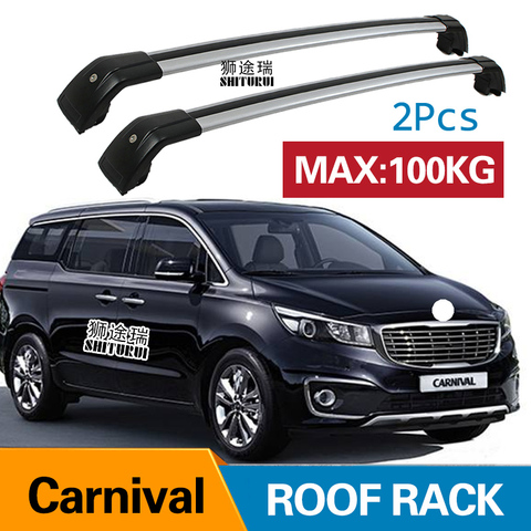 2Pcs Roof bars For KIA - Carnival / sedona (YP) MPV [2014-2022]  Aluminum Alloy Side Bars Cross Rails Roof Rack Luggage Carrier ► Photo 1/6