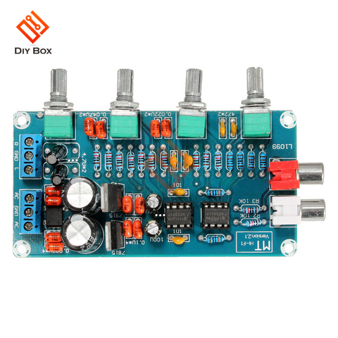 NE5532 Stereo Preamp Tone Board Volume Control 4 Channel HIFI Digital Amplifier module AC 12V Sound Board for Telephone Preamp ► Photo 1/6