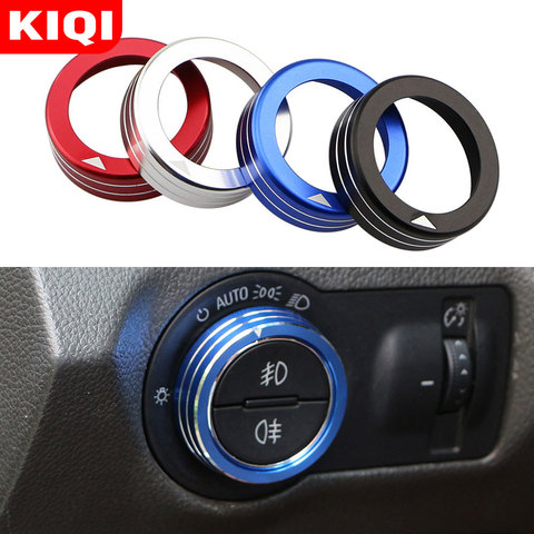 KIQI 1Pc Stainless Steel Headlight Switch Knob Trim Fog Lamp Sticker for Chevrolet Malibu Cruze Trax for Opel Mokka ASTRA J ► Photo 1/6